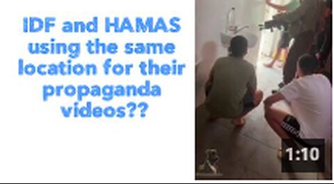 IDF and HAMAS using the same location for their propaganda videos???