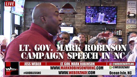 LT. GOV. MARK ROBINSON FULL CAMPAIGN SPEECH IN NC