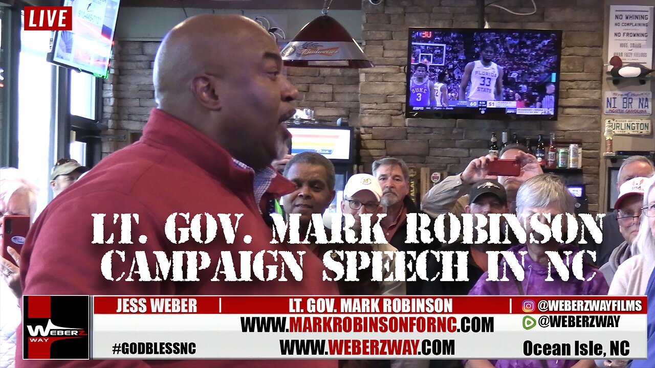 LT. GOV. MARK ROBINSON FULL CAMPAIGN SPEECH IN NC