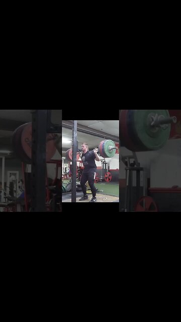 185 kg / 408 lb - Back Squat Triple - Weightlifting Training