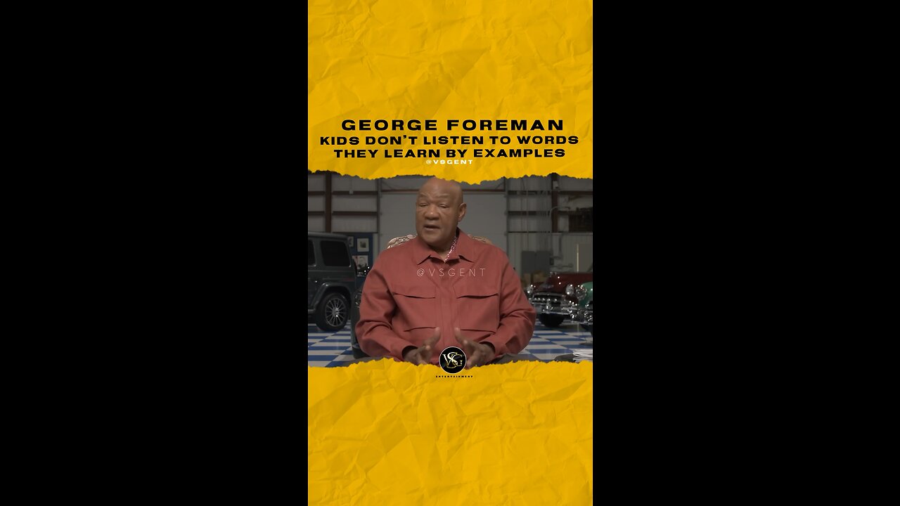 #georgeforeman Kids don’t listen to words they learn by example. 🎥 @IAMATHLETE