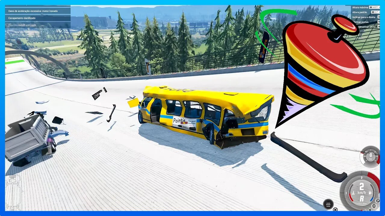 Bus spins like it's Spinning top: BeamNG.Drive #286