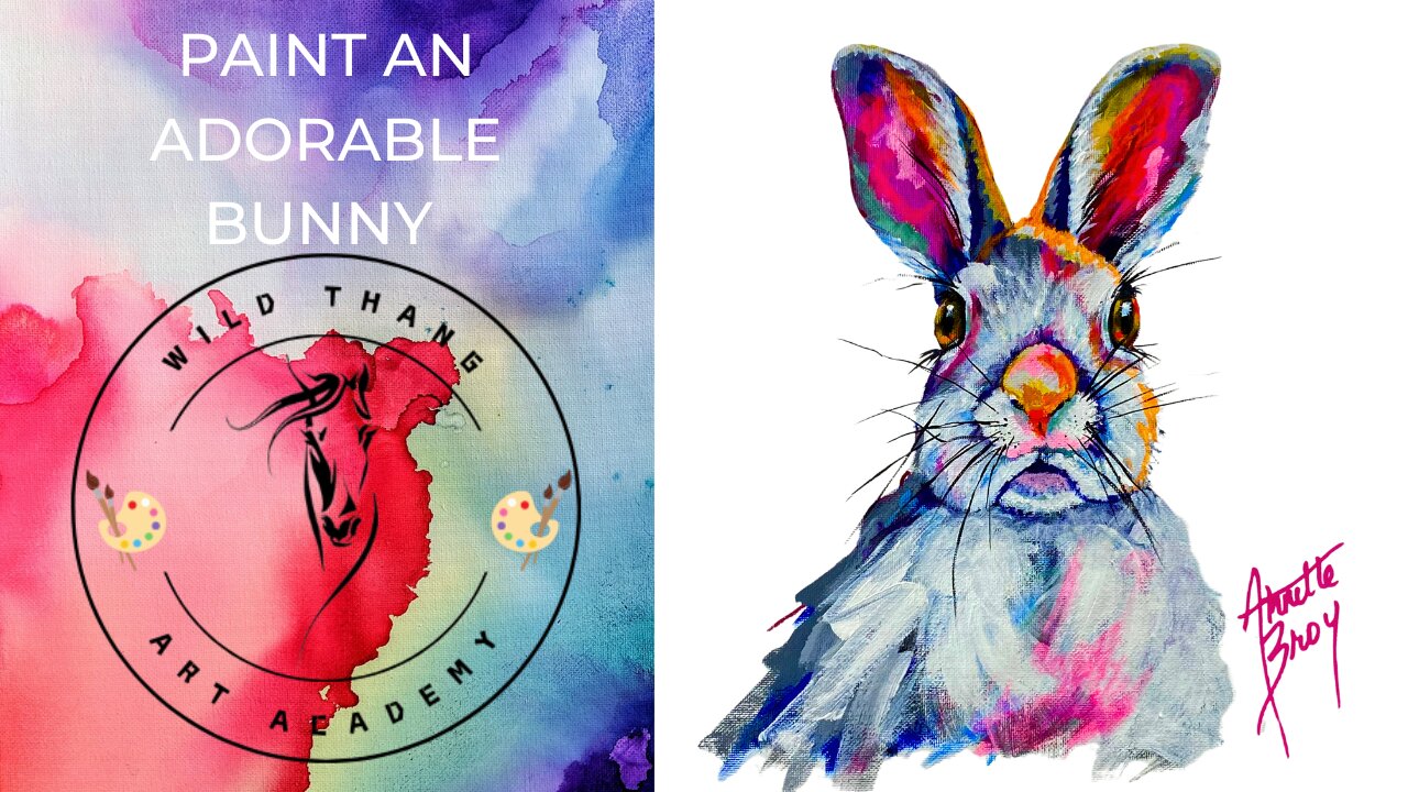 🎨 Learn to Paint an Adorable Bunny! (Free Class for All Ages and Skill Levels) 🐰