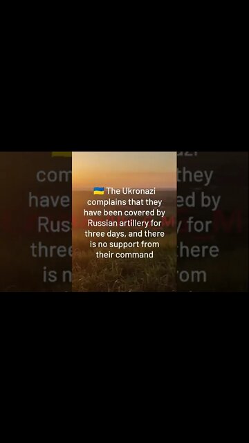 Ukronazi Complains About Being Hit By Russian Artillery For 3 days With No Support From Command