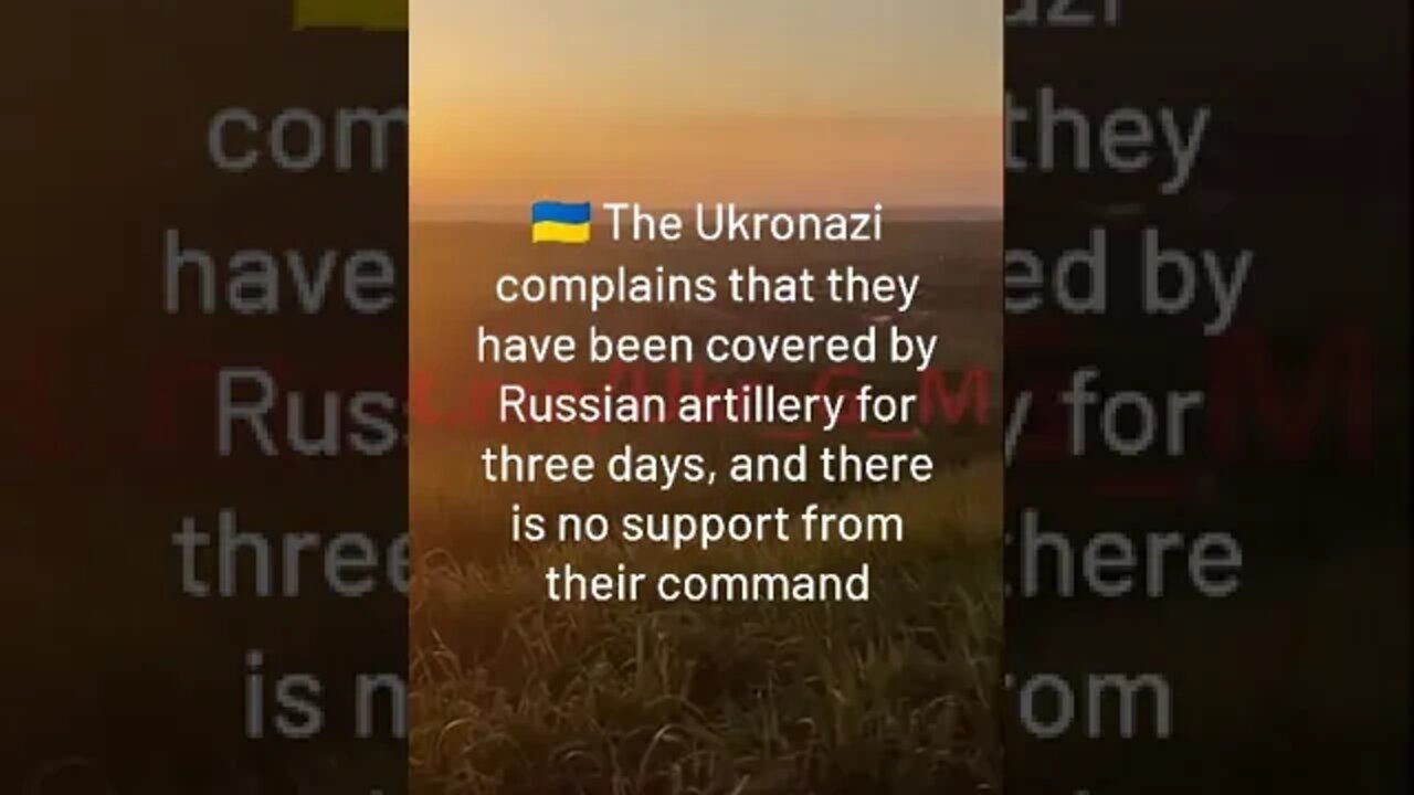 Ukronazi Complains About Being Hit By Russian Artillery For 3 days With No Support From Command