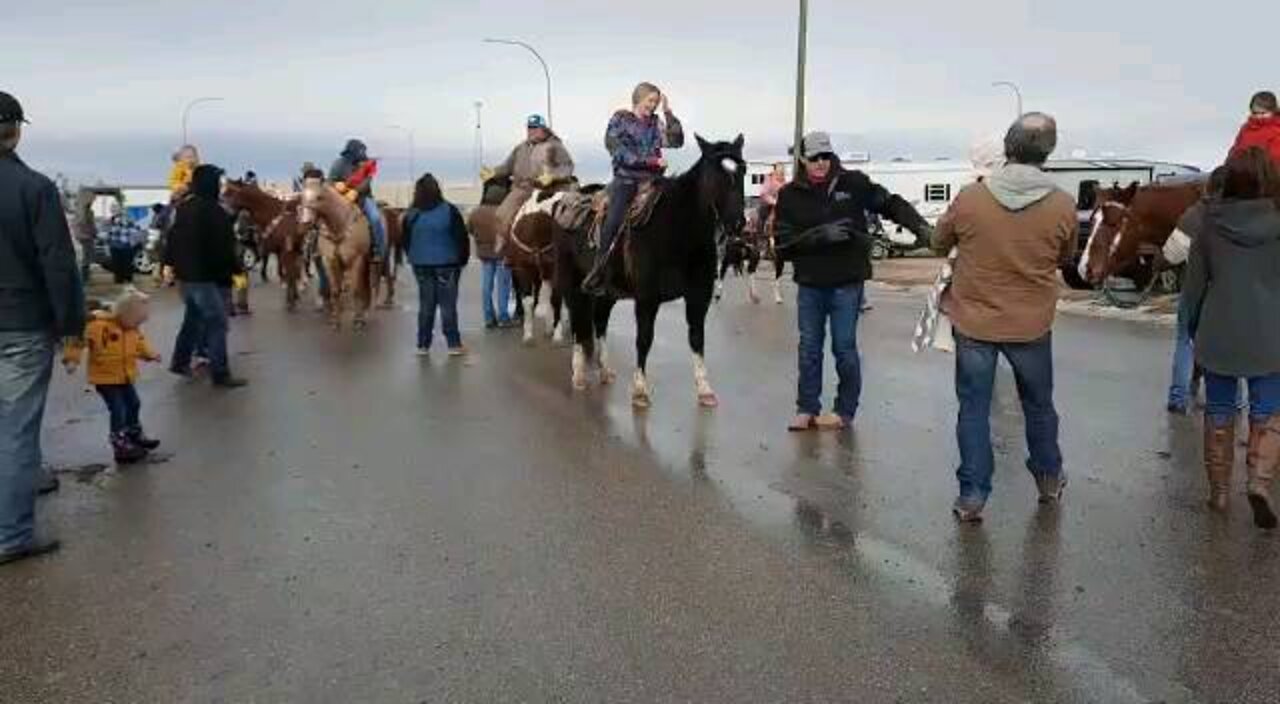 Violent protestors at Coutts, Ab border blockade.