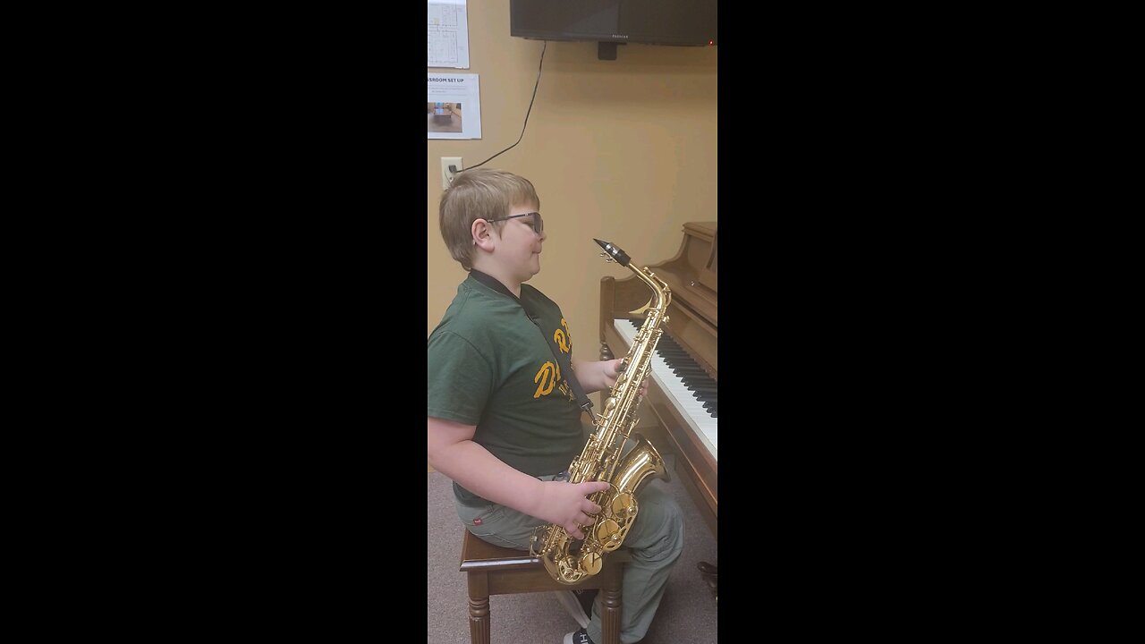 Trevor playing sax