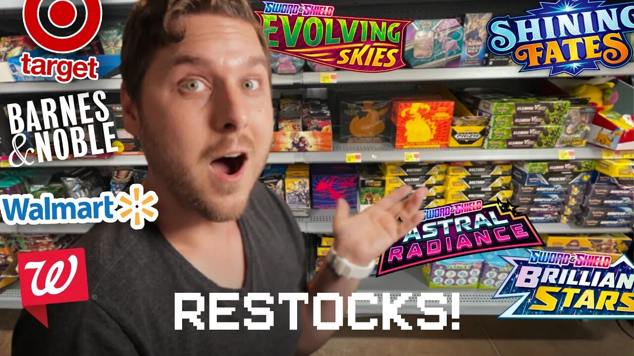 Hitting those Pokemon Card RESTOCKS at Walmart, Barnes & Noble, and more! (Pokémon Hunting)