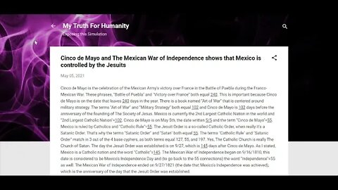 Cinco de Mayo and The Mexican War of Independence show that the Jesuits control Mexico #Gematria