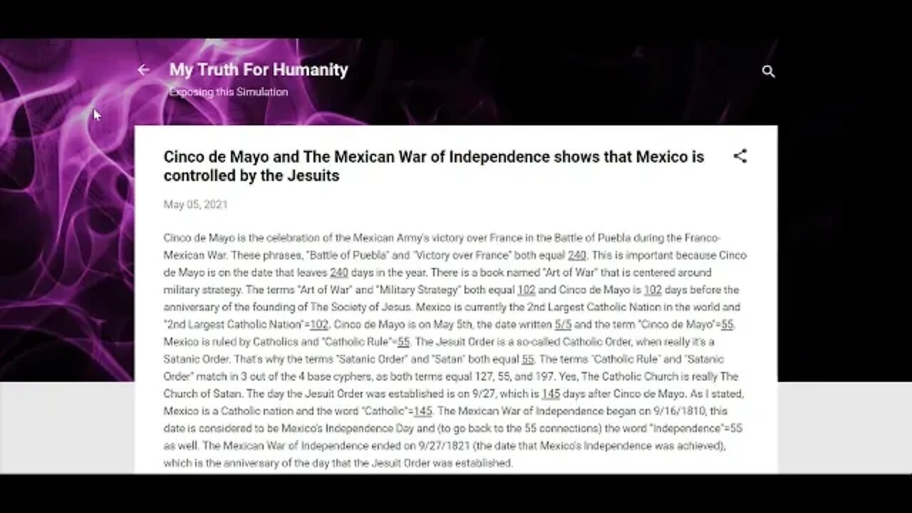 Cinco de Mayo and The Mexican War of Independence show that the Jesuits control Mexico #Gematria