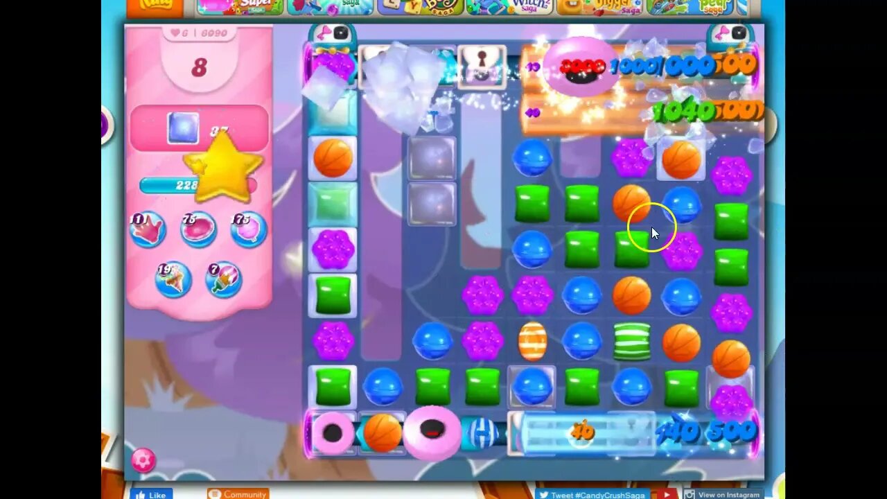 Candy Crush Level 6090 Talkthrough, 20 Moves 0 Boosters