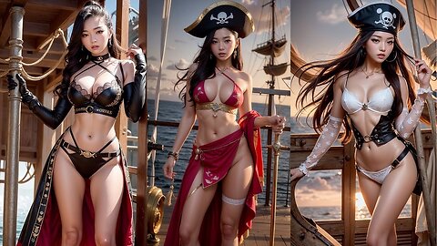 PIRATE GIRL TREASURE ISLAND [ 4K ] AI LOOKBOOK #aiart #aimodel #aigallery #beautiful