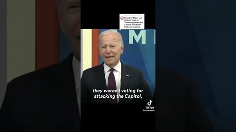 Biden: I dont consider Trump Supporters a danger