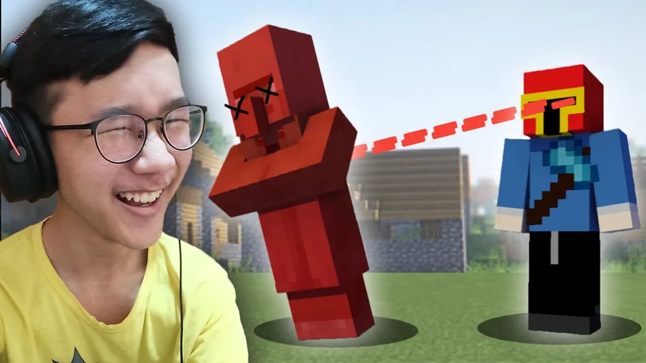 Minecraft But Mobs Die When You Look at Them