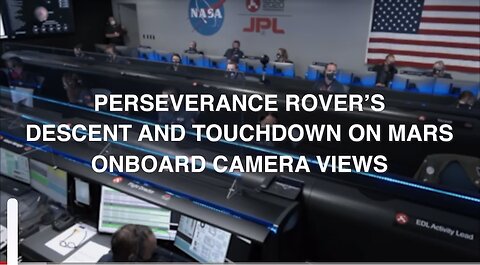 Perseverance rovers desent and touchdowns on mars onboard camera veiws nasa