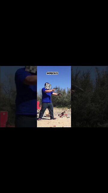 Bullet vs thumb. Who wins? #fail #gun #pain #FAFO