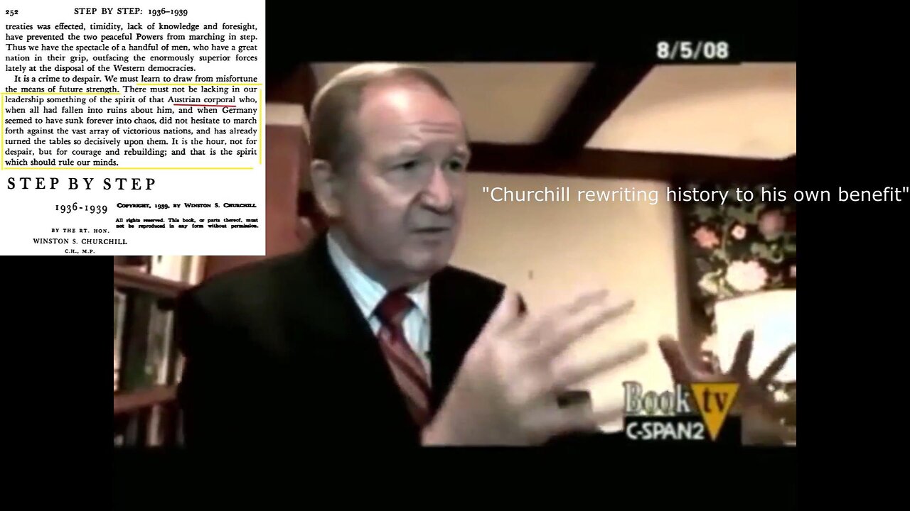 Pat Buchanan on Winston Churchill rewriting history to his own benefit