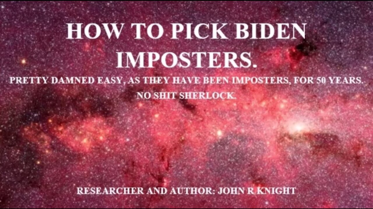 HOW TO PICK BIDEN IMPOSTERS