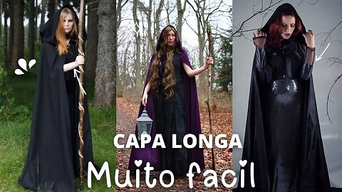 Como Fazer Capa longa com Capuz .Molde grátis!