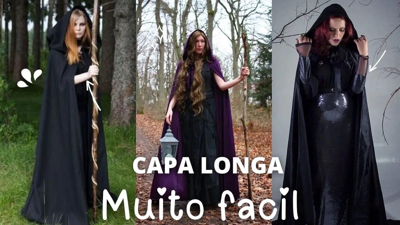 Como Fazer Capa longa com Capuz .Molde grátis!