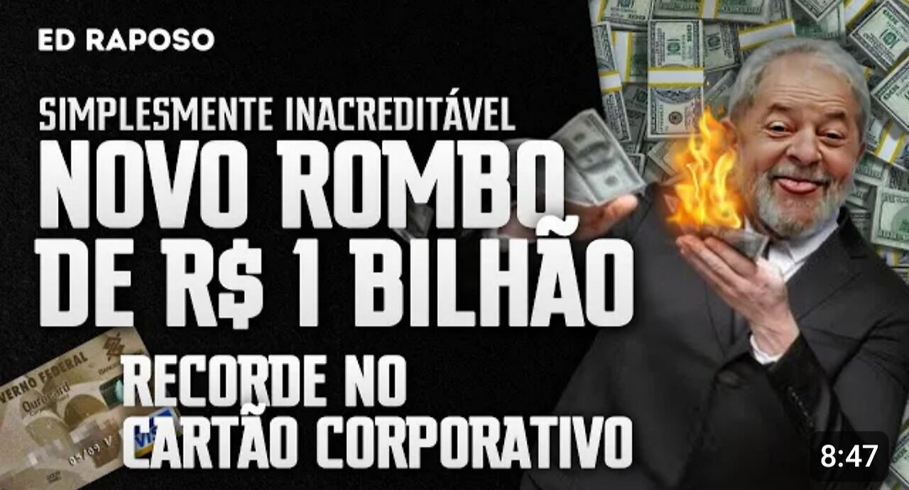 UNBELIEVABLE: IN BRAZIL BREAK OF R$ 1 BILLION REVEALED ON EX-PRISONER'S CORPORATE CARD