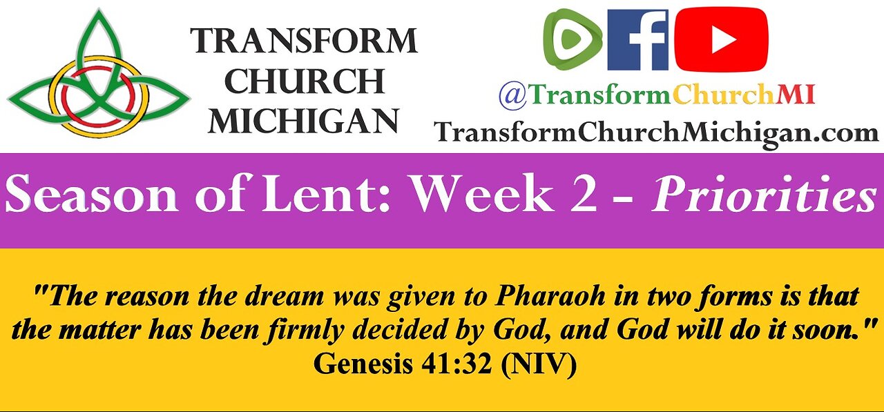 Season of Lent 2023 - Week 2: Priorities