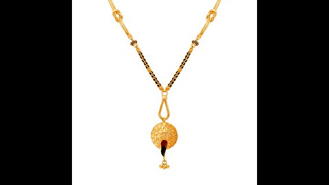 short gold mangalsutra design#