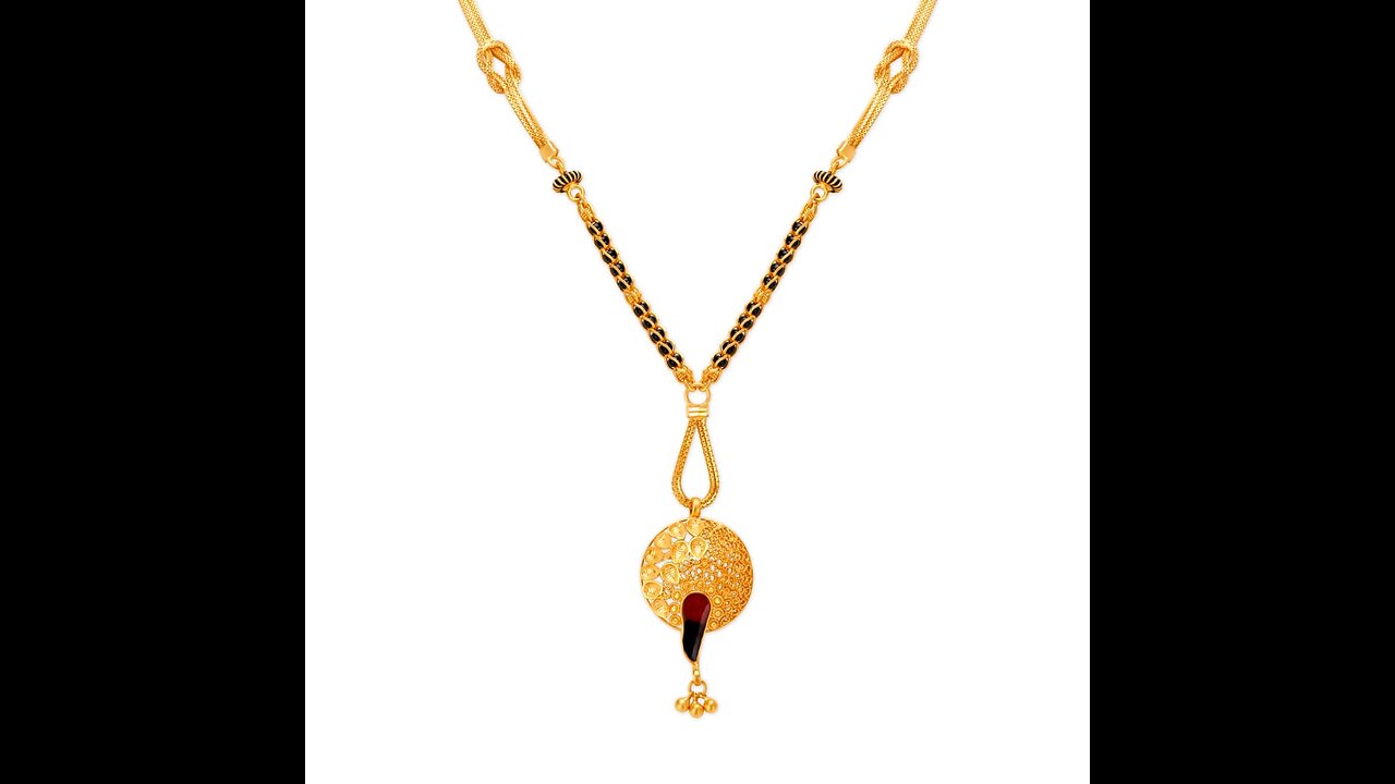 short gold mangalsutra design#