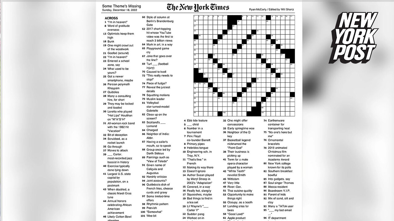 New York Times slammed over 'swastika' crossword on first day of Hanukkah: 'Disgusting'