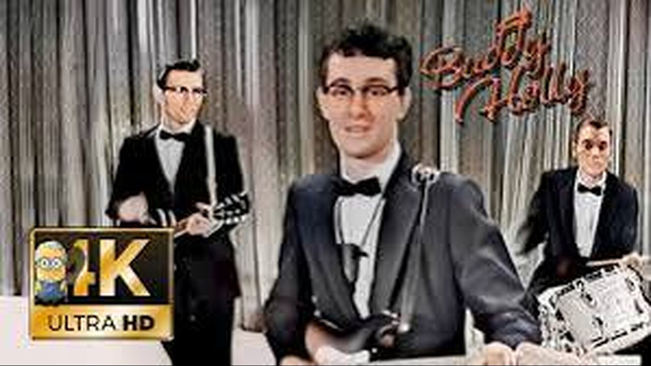 Buddy Holly & The Crickets AI 4K Colorized Enhanced - Peggy Sue 1957