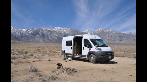 Alabama Hills Calif. in a camper van