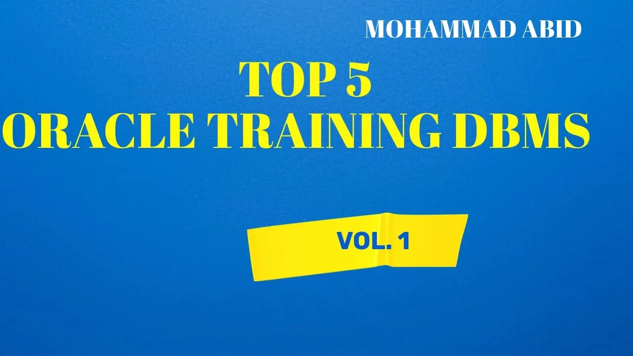 top 5 oracle learning training and practice