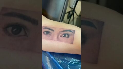 The Best Eye Portrait Tattoo #shorts #tattoos #inked #youtubeshorts