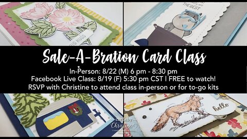 Sale-A-Bration HooRahRah Card Class with Cards by Christine