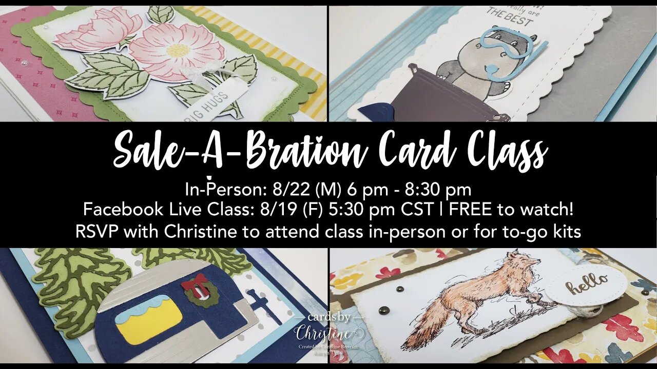 Sale-A-Bration HooRahRah Card Class with Cards by Christine