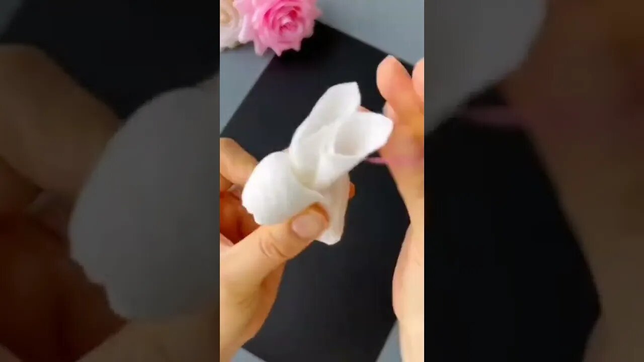 DIY toys, simple crafts, how to make rabbits out of paper towels, simple toys,DIY 玩具，如何用纸巾做兔子，简单手工