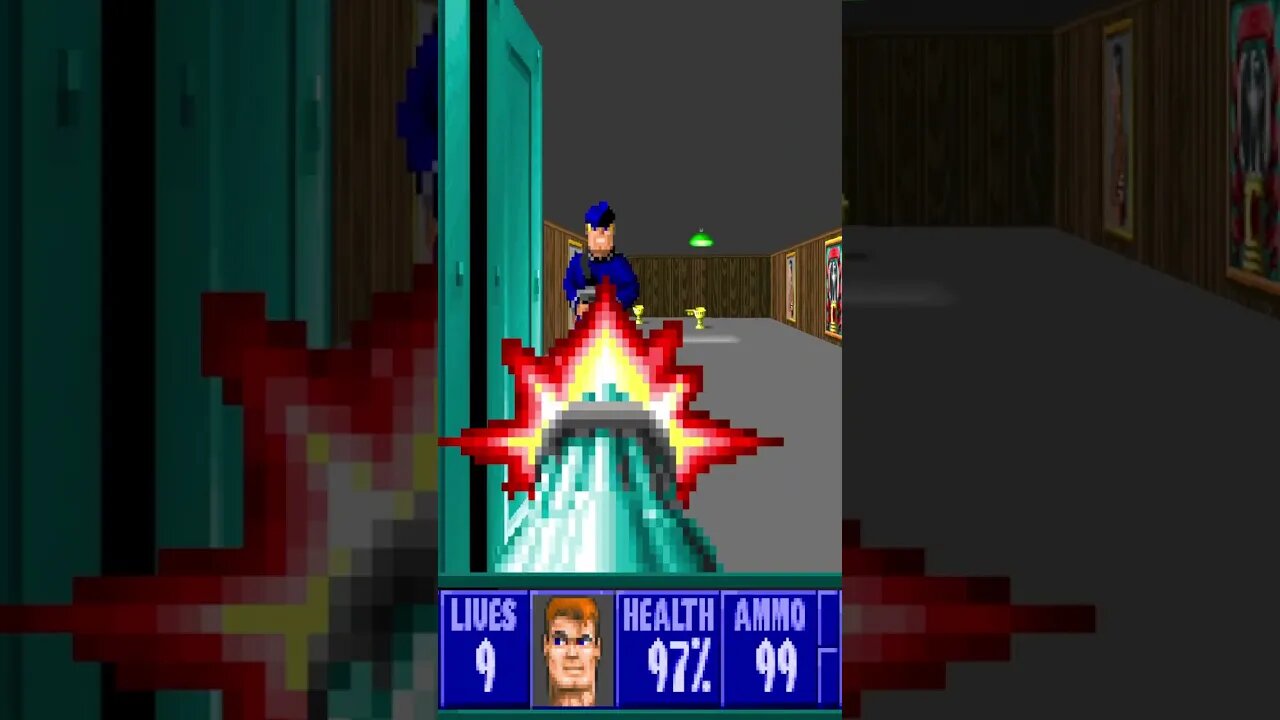 ⬇️ Ranking ⬆️ 🐺Wolfenstein 3D🐺 Maps E1M5 Barrels O' Blitz #shorts