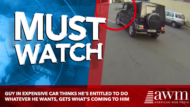 Guy In Expensive Car Thinks He’s Entitled To Do Whatever He Wants, Gets What’s Coming To Him