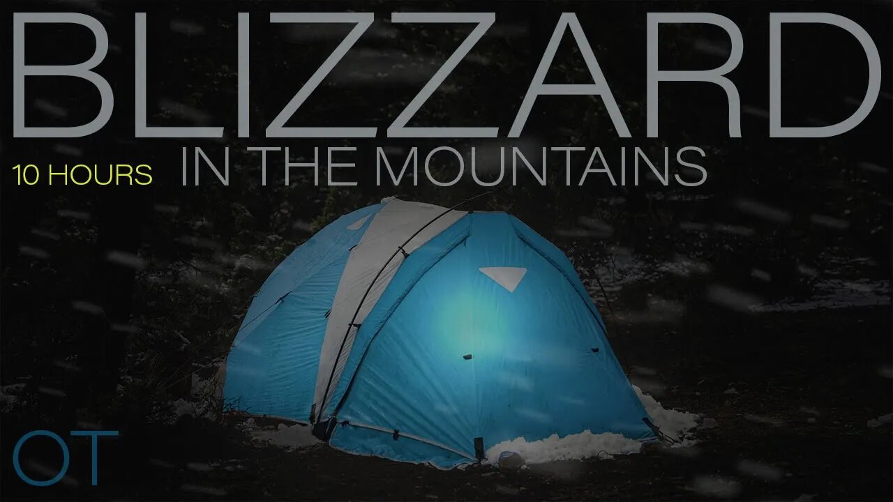 Blizzard in The Mountains | Howling wind and blowing snow for Relaxing| Studying| Sleep| Tent Vibes