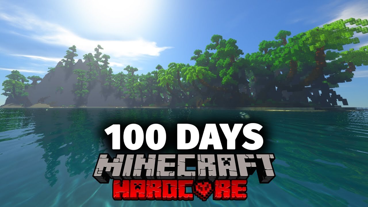 I Survived 100 Days on a Deserted Island in Hardcore Minecraft