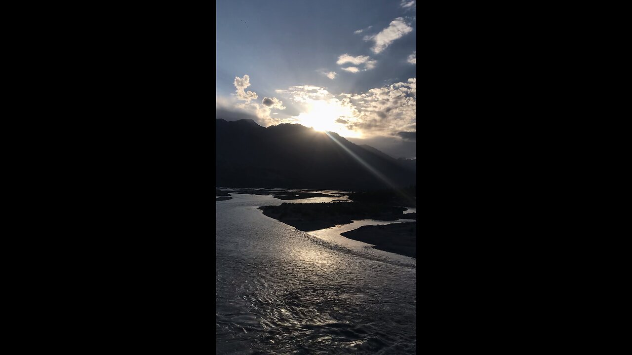 The view of sunset in northern area
