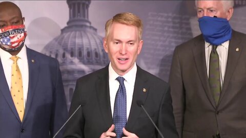 Senator James Lankford participates in Press Conference introducing the JUSTICE Act