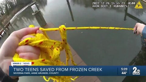 "Brave effort": Teen boy tries to rescue friend from Severna Park frozen river