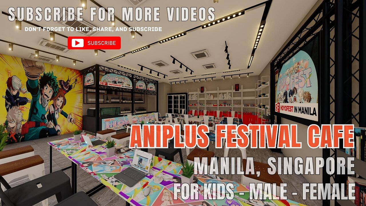 Singapore Aniplus Café Design | Lounge Bar & Café | Cold Coffee Shop | Aniplus Festival | Shop Hacks