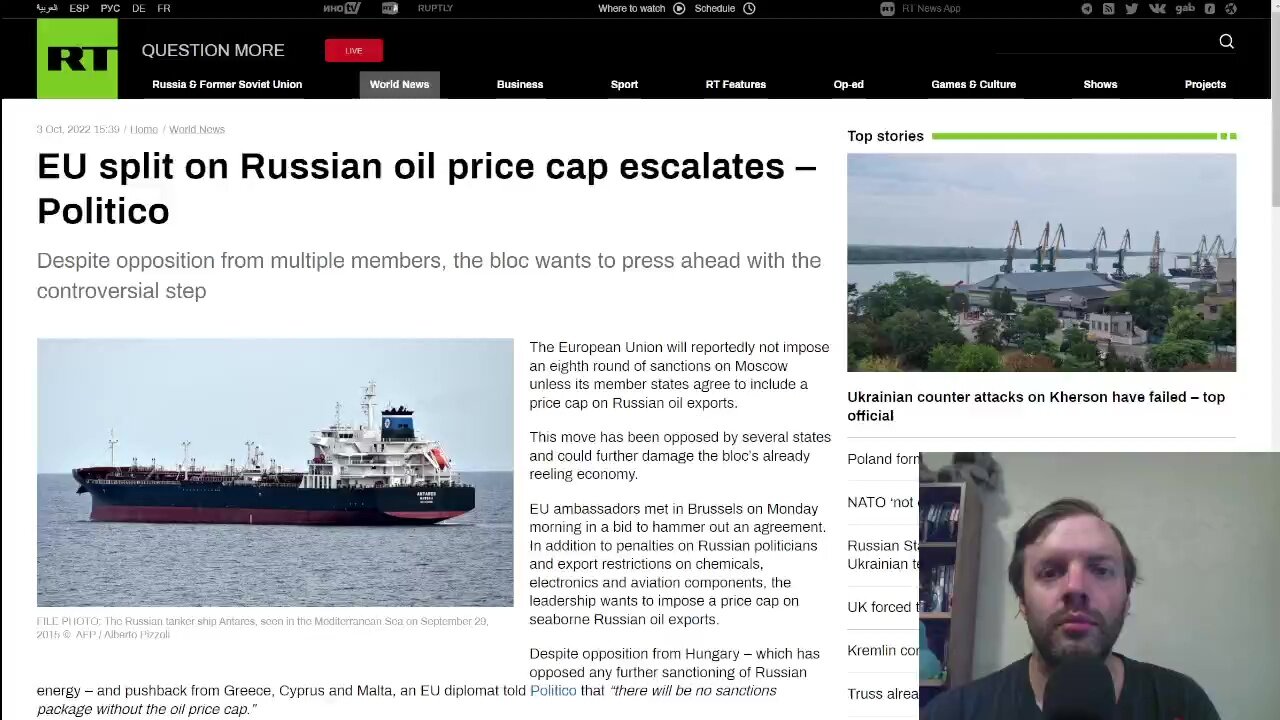 EU split on price cap in latest Russian sanctions