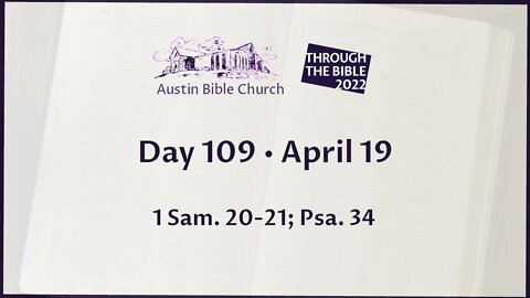 Through the Bible 2022 (Day 109)