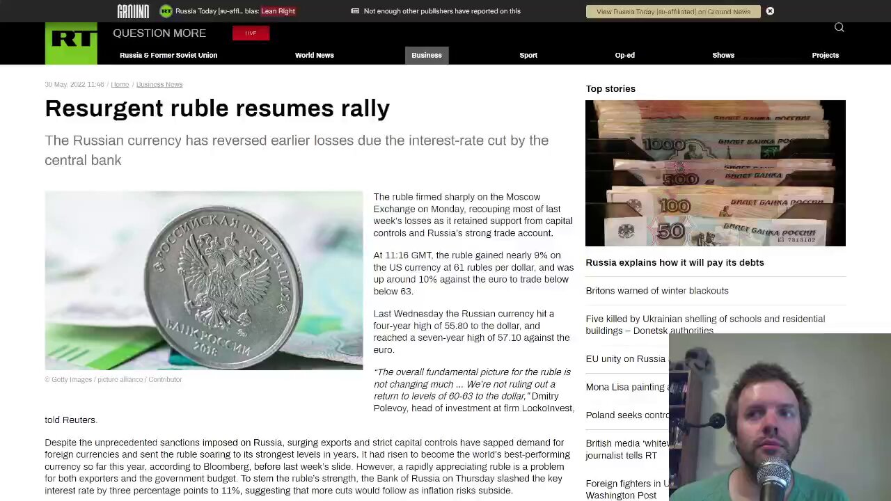 Resurgent ruble resumes rally