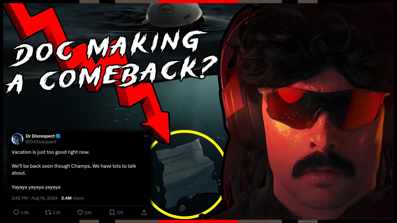 Dr Disrespect DELETES Twitch Ban Post! The Comeback Starts NOW!