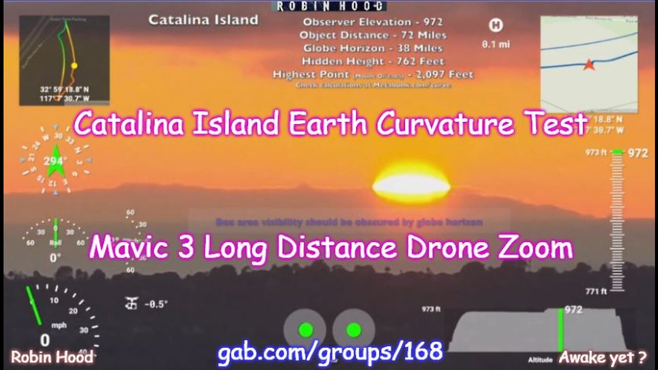 Catalina Island Earth Curvature Test - Mavic 3 Drone Zoom