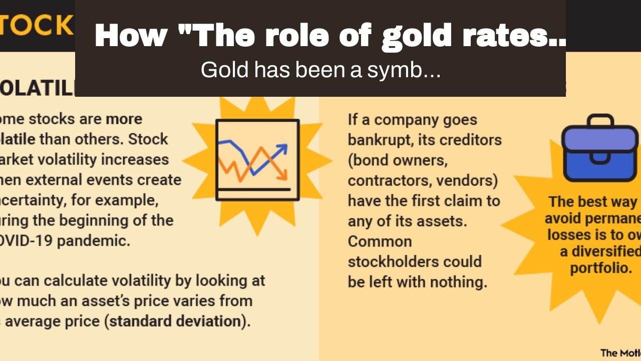 How "The role of gold rates in the global economy and how to invest" can Save You Time, Stress,...